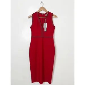 The Girl Code Red Bandage Body-con Mid Length Dress Size 12