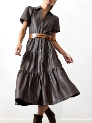The Havana Vegan Leather Dress