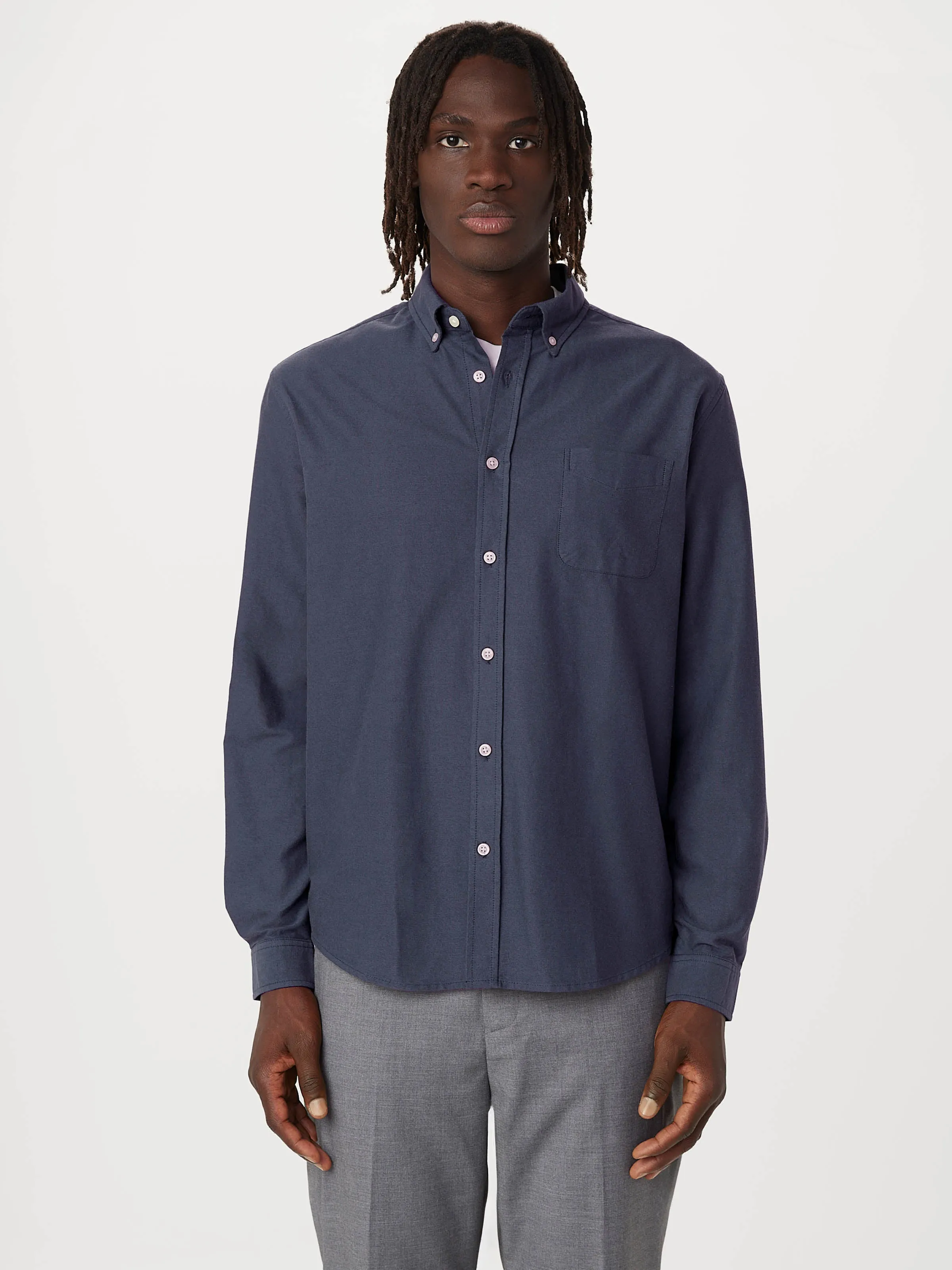 The Jasper Oxford Shirt in Vintage Indigo