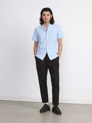 The Jasper Short Sleeve Oxford Shirt in Light Blue