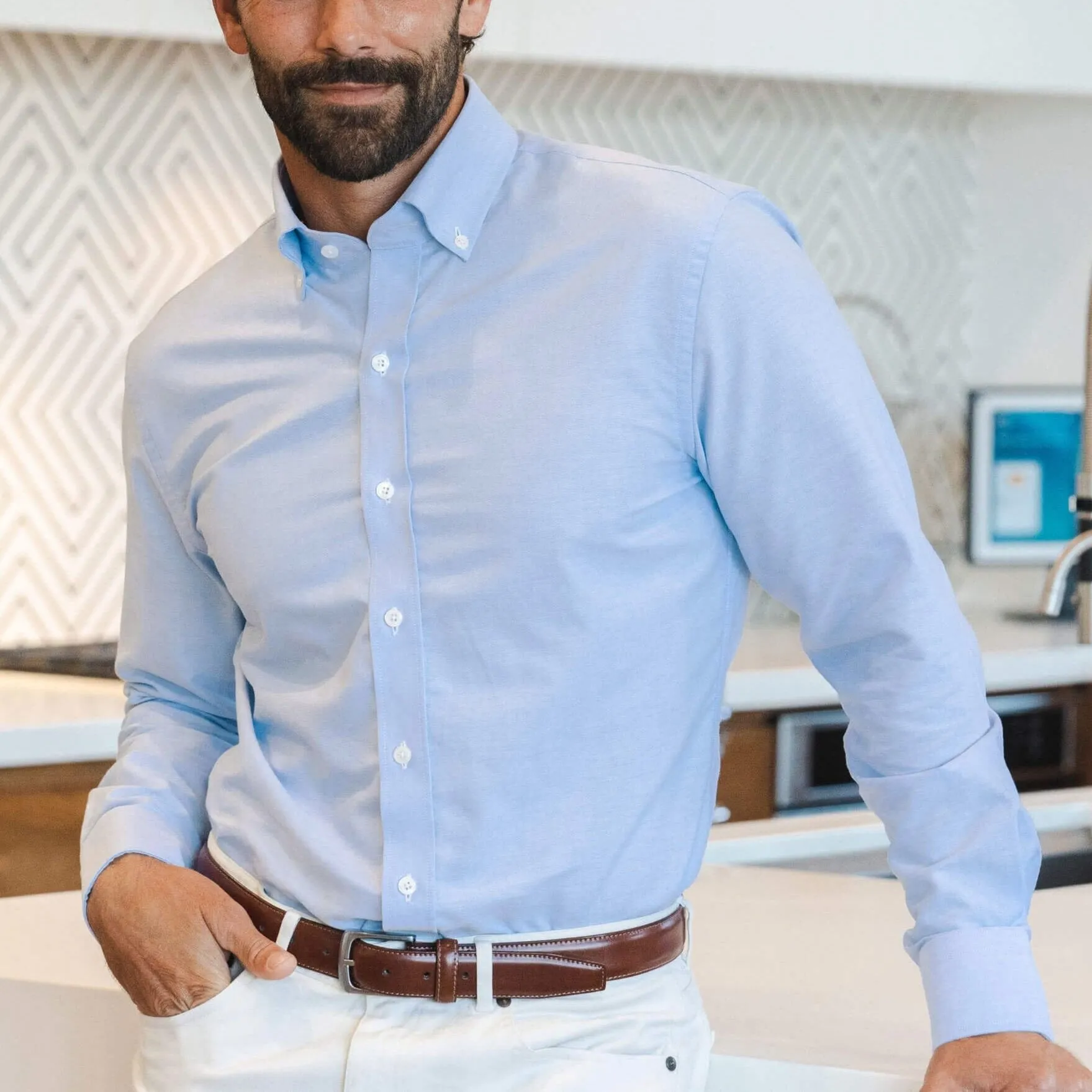 The Light Blue Mayfield Oxford Custom Shirt