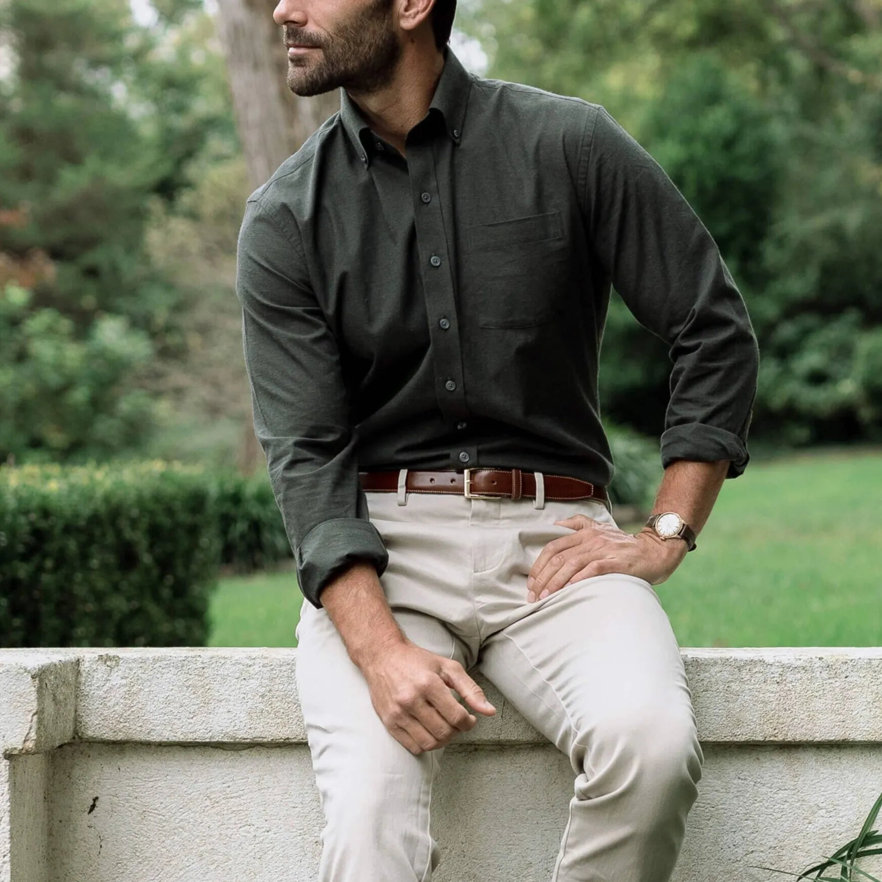 The Loden Heather Kingcrest Flannel Custom Shirt