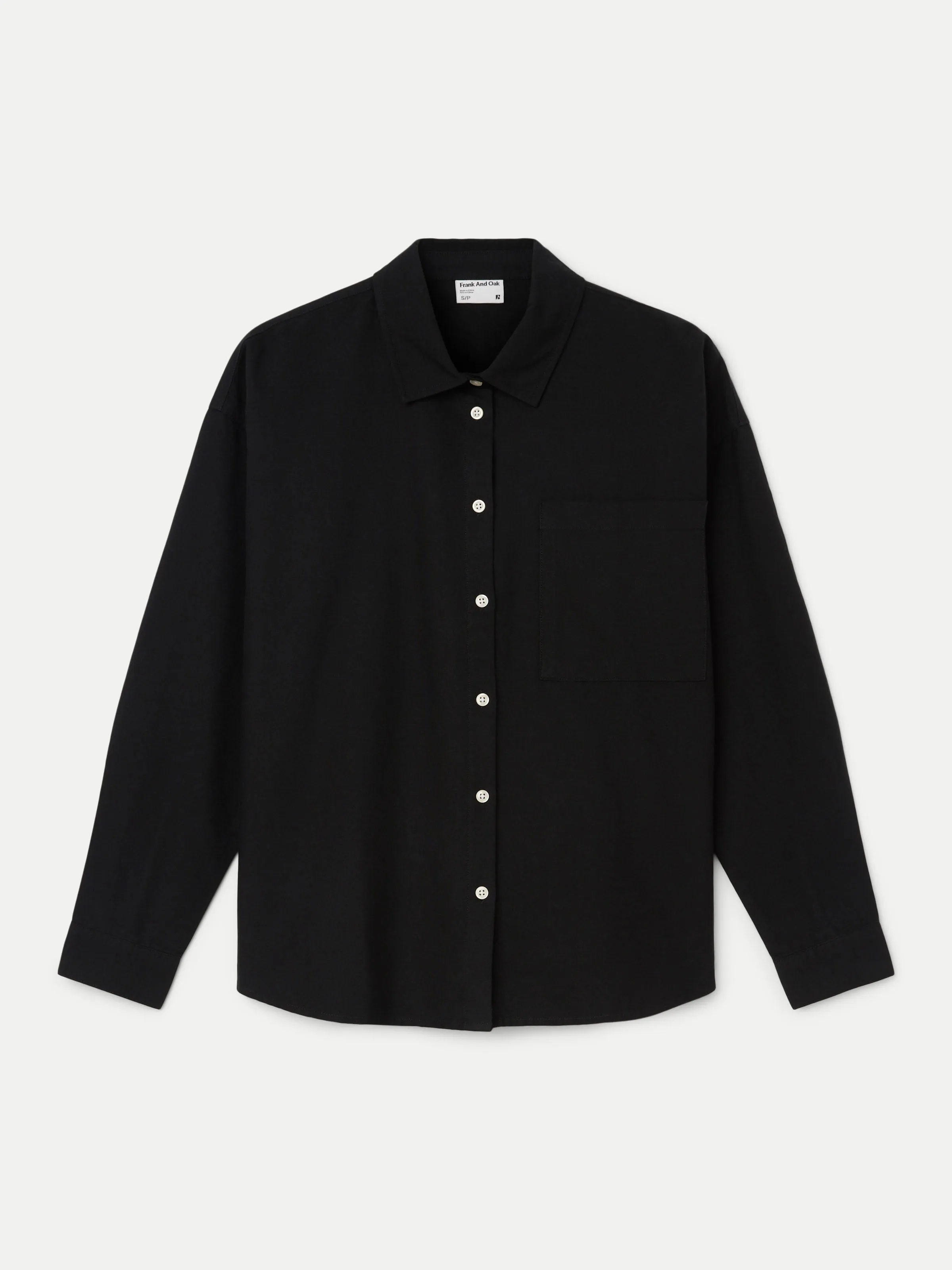 The Loose Oxford Shirt in Black