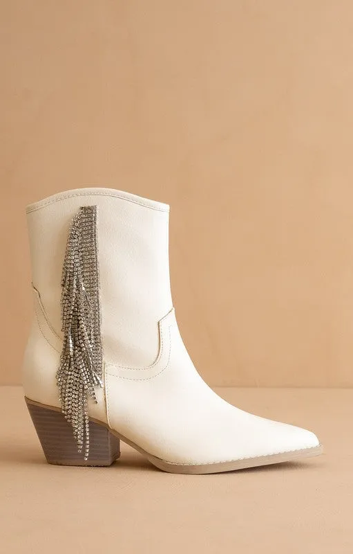 The Rowan Jo White Bootie