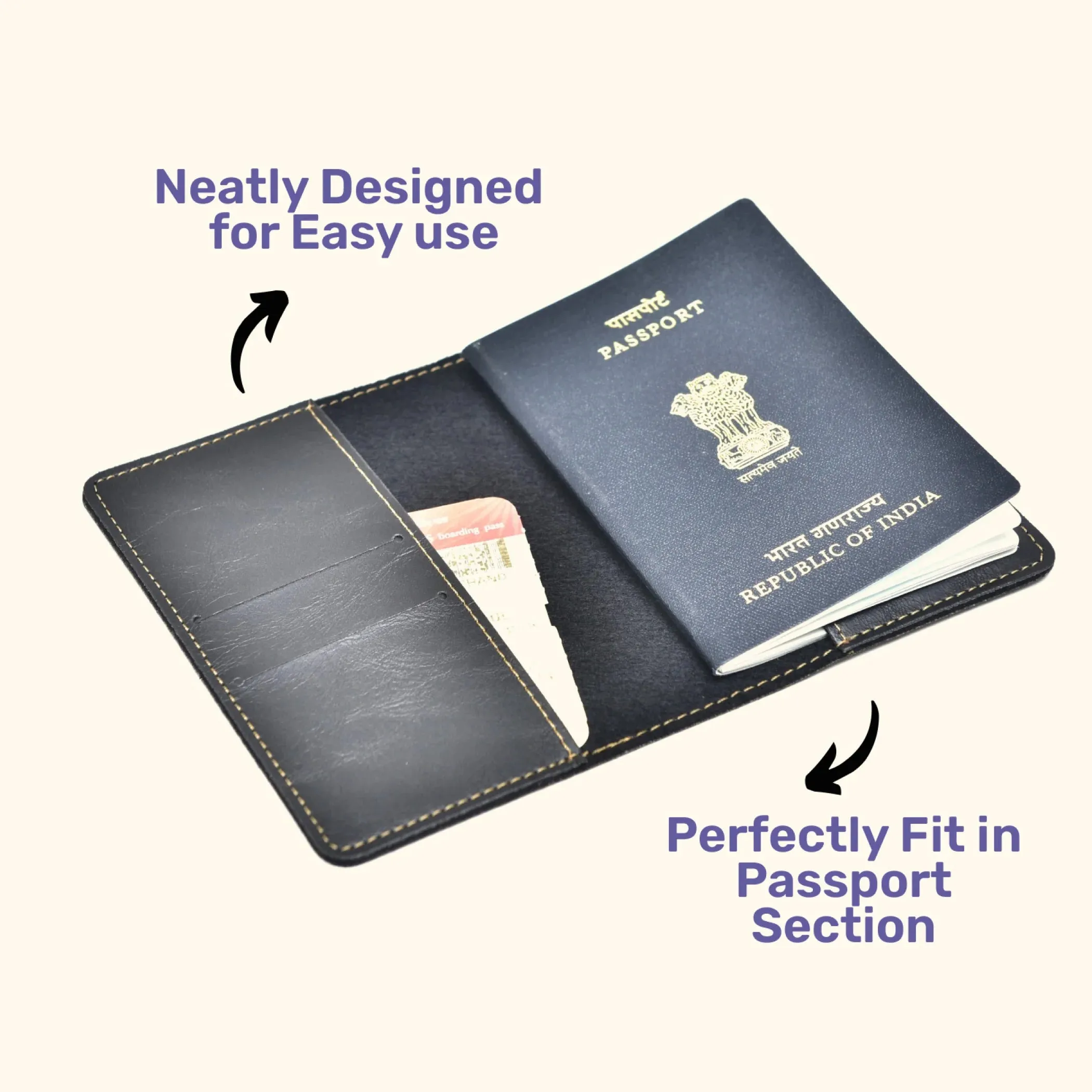 To Travel Is To Live Print Personalised Nexon Passport Cover - Black