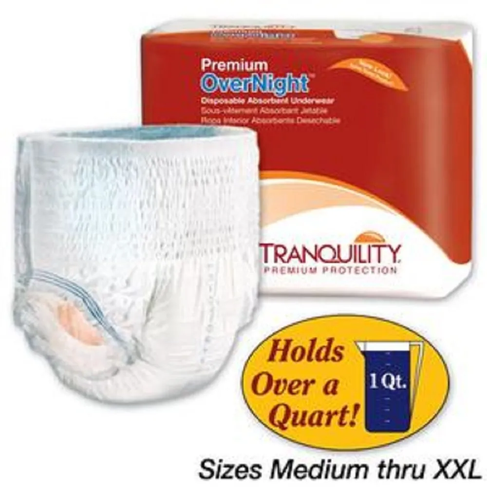 Tranquility 2117 Premium OverNight Pull On diapers XL 56/Case