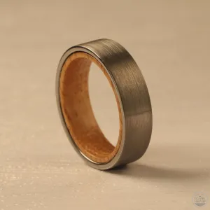 Tungsten Ring With Wood Inlay (6mm Width)