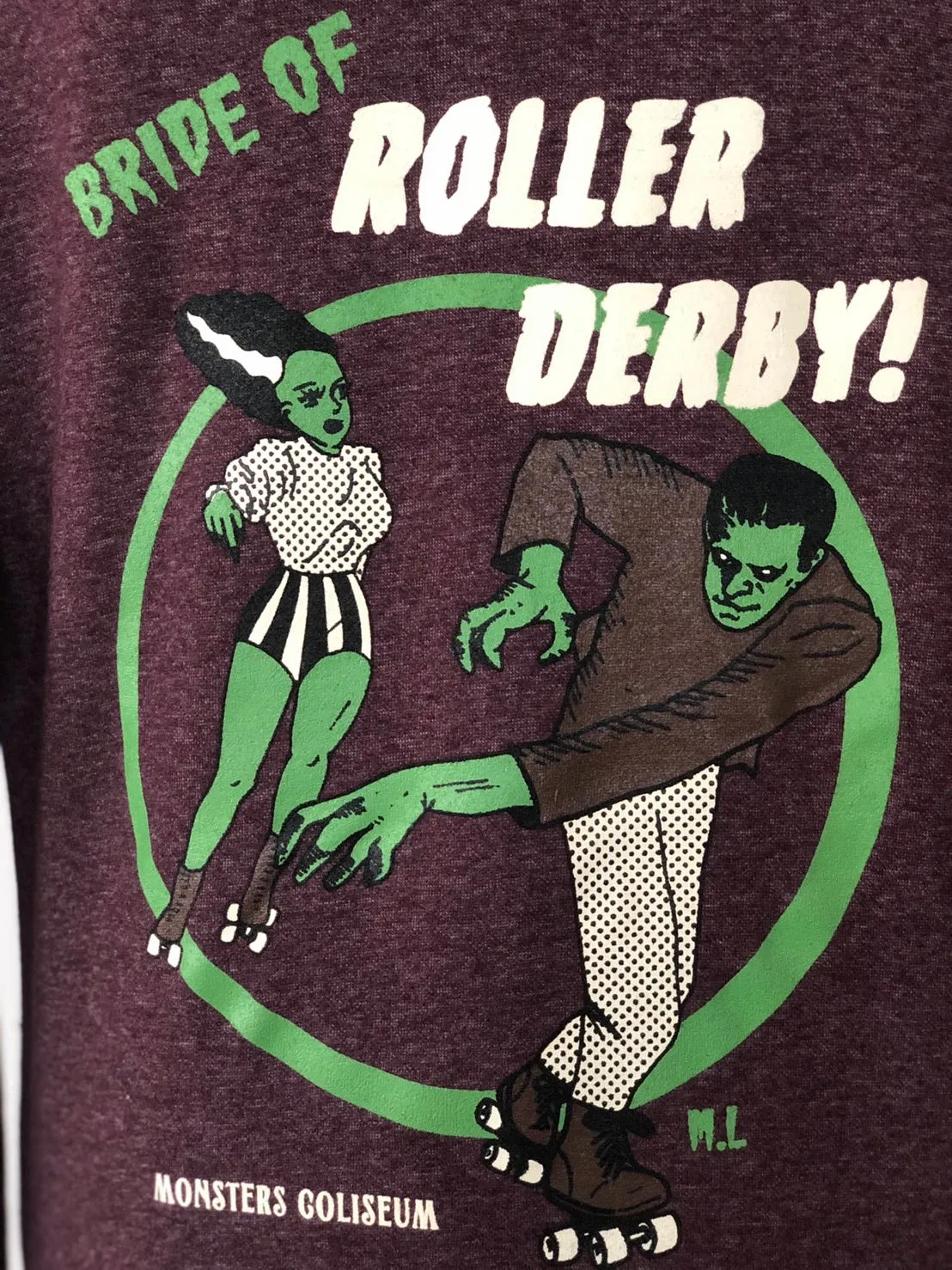 ＊UNISEX＊ BRIDE OF ROLLER DERBY PULLOVER HOODIES *PURPLE
