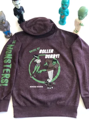 ＊UNISEX＊ BRIDE OF ROLLER DERBY PULLOVER HOODIES *PURPLE