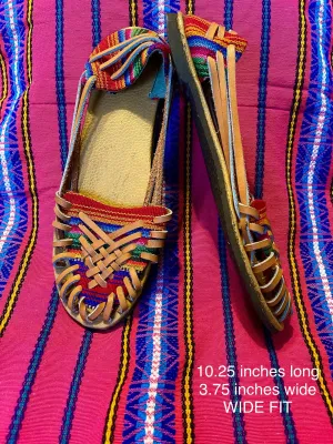 US 10.5/11- Handmade Colorful Leather Huarachas-  CLICK FOR MORE STYLES