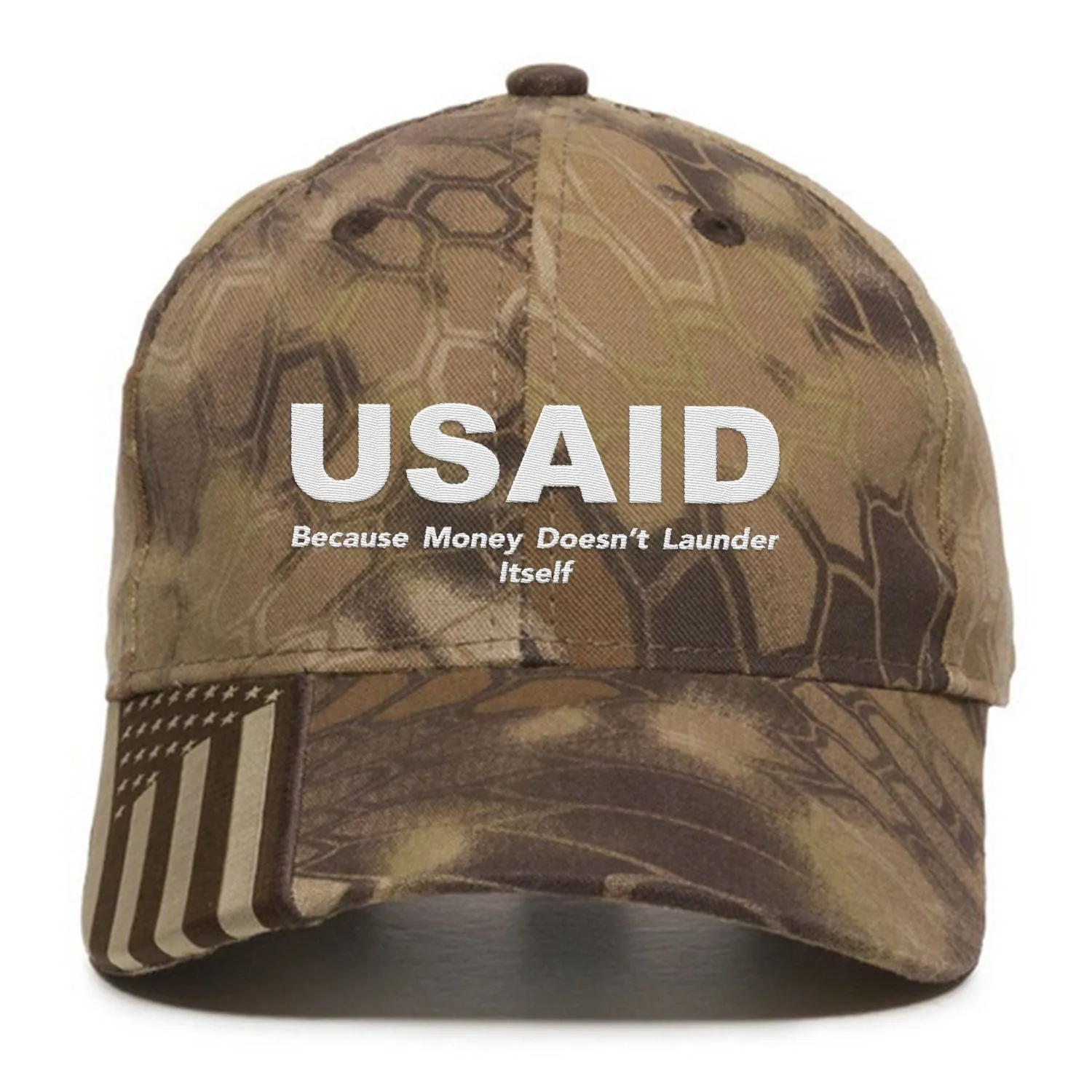 U.S.A.I.D Because Money Doesn`t Launder Itself Premium Embroidery Hat (AM25)
