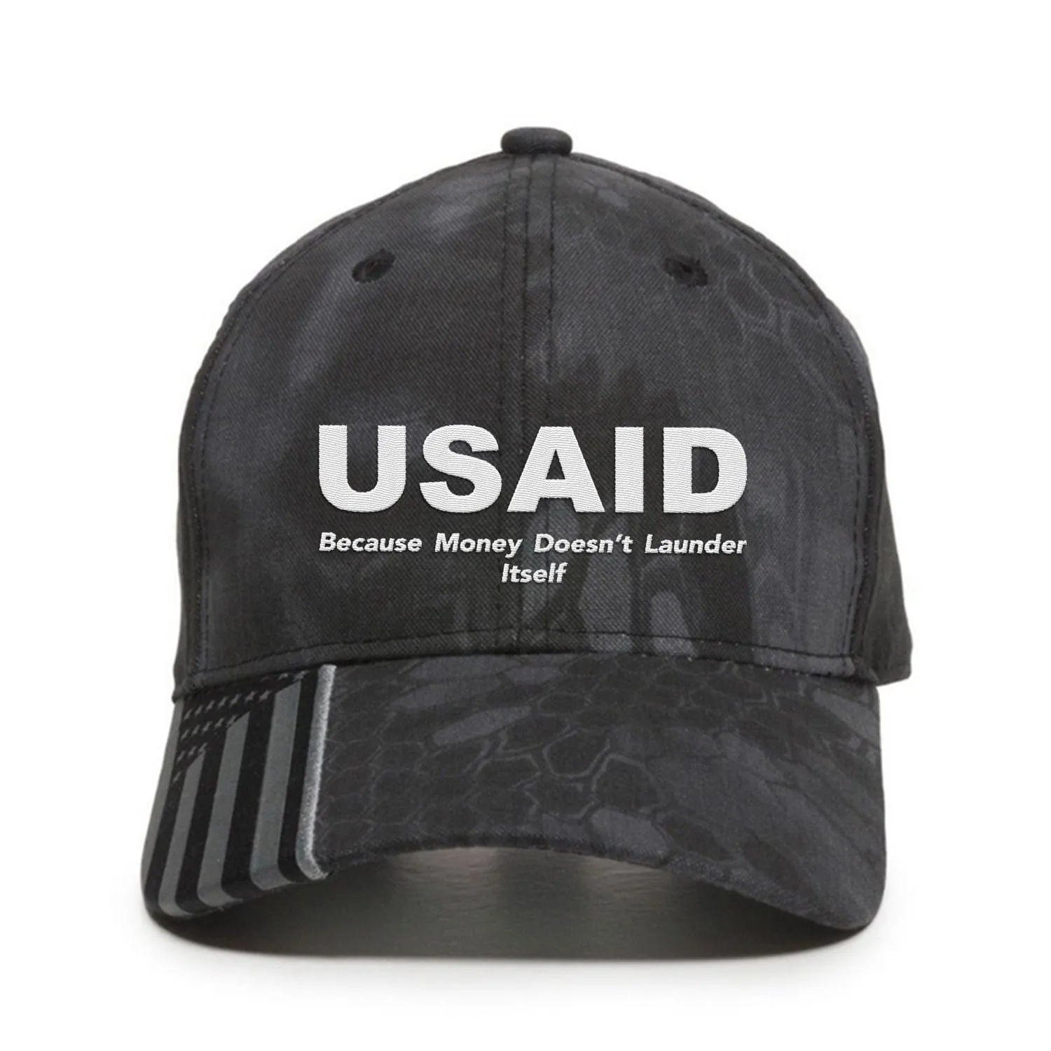 U.S.A.I.D Because Money Doesn`t Launder Itself Premium Embroidery Hat (AM25)