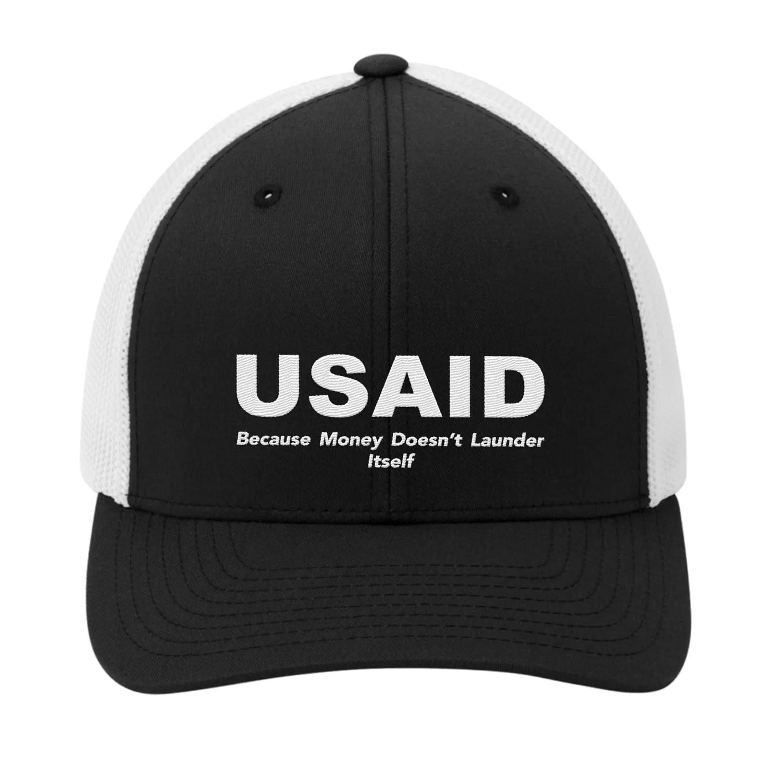 U.S.A.I.D Because Money Doesn`t Launder Itself Premium Embroidery Hat (AM25)
