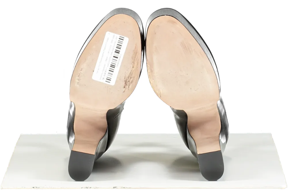 Valentino Garavani Black / gold v-logo Tan-go 155 Patent-leather Platform Pumps UK 5.5 EU 38.5 👠