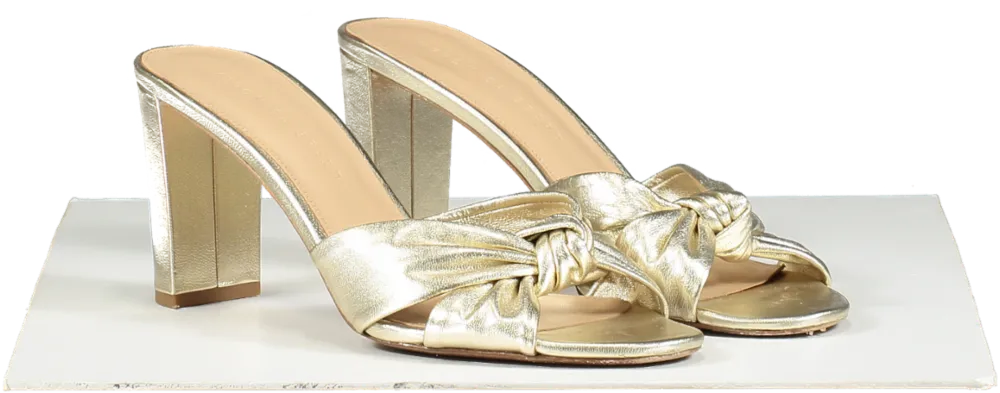 Veronica Beard Metallic Ganita Knot Front Sandal UK 8 EU 41 👠