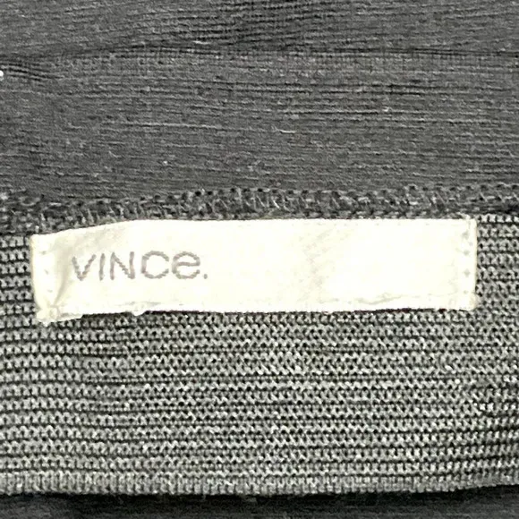 Vince Pencil Skirt Women 12 Black Zipper Stretch Wool Blend Business Career