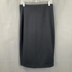 Vince Pencil Skirt Women 12 Black Zipper Stretch Wool Blend Business Career