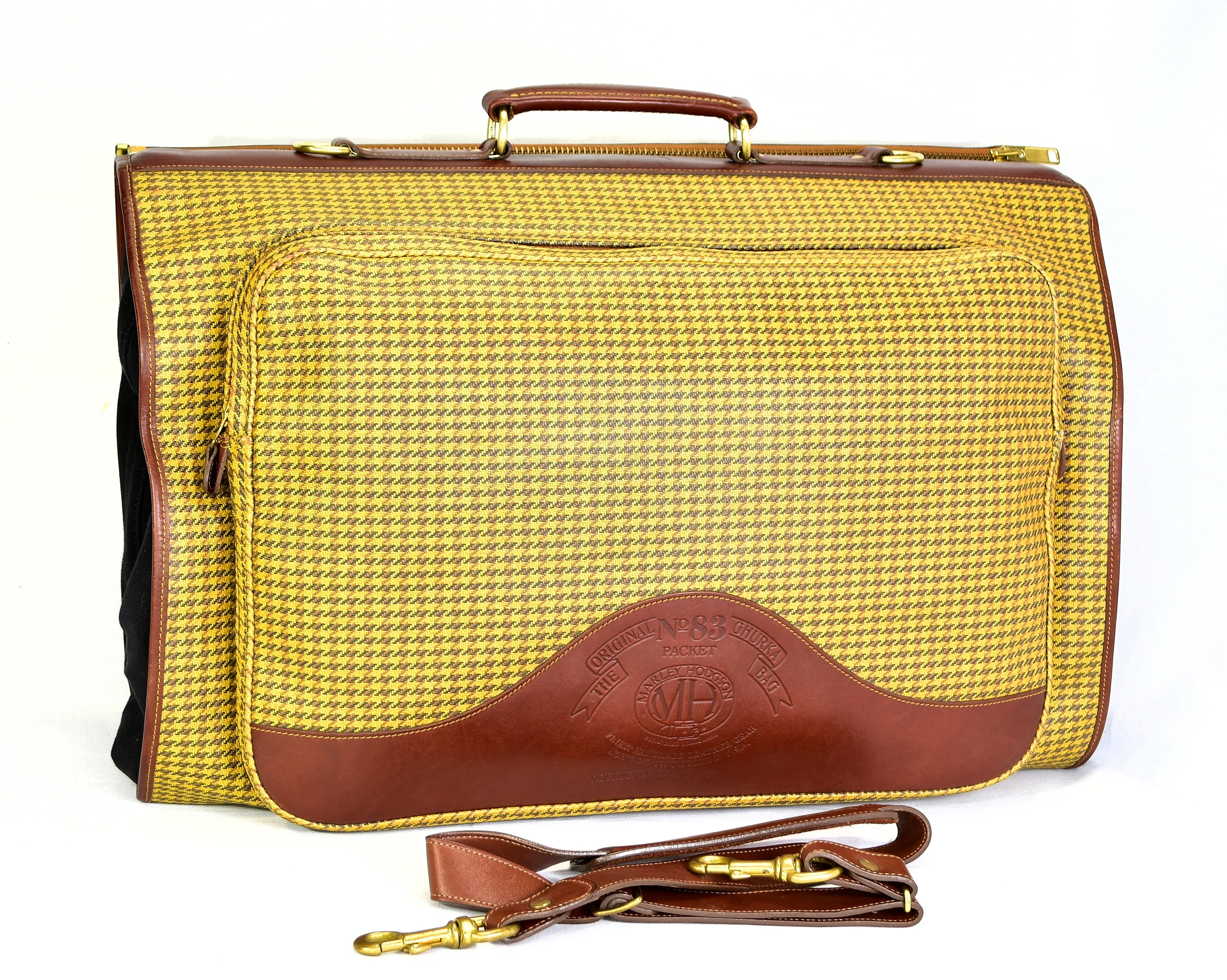 Vintage 1991 Ghurka Marley Hodgson No. 83 PACKET Derby Check Tri-Fold 2-3 Suit Garment Bag