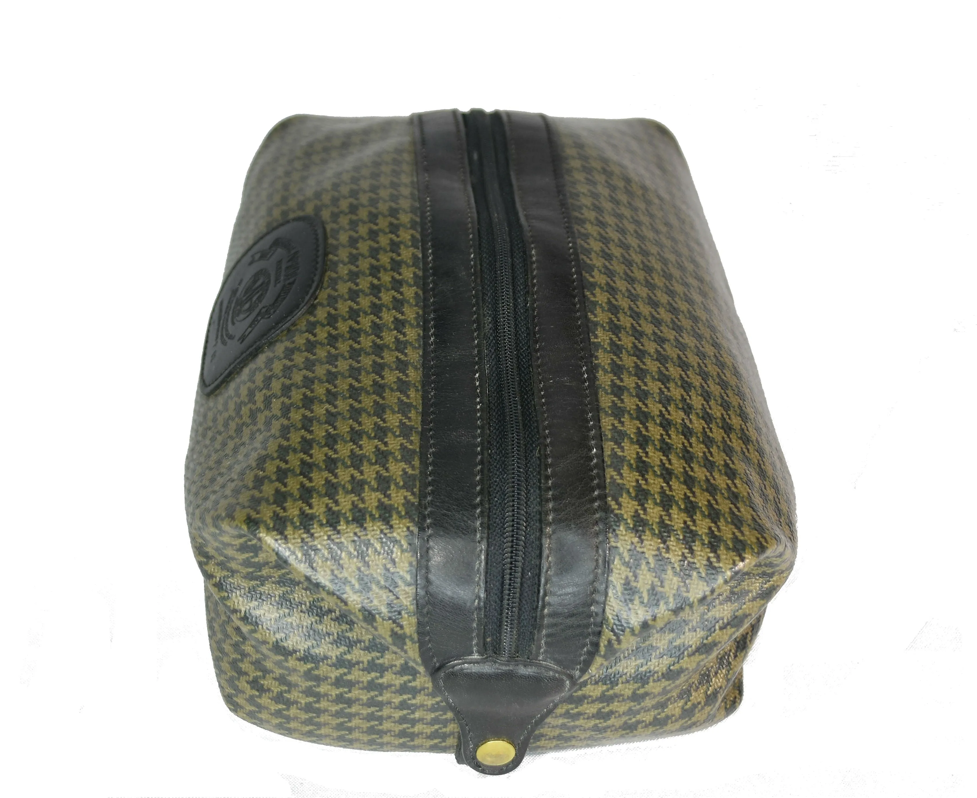 Vintage 1993 Ghurka Marley Hodgson No. 101 Holdall Stone Derby Check Travel Case