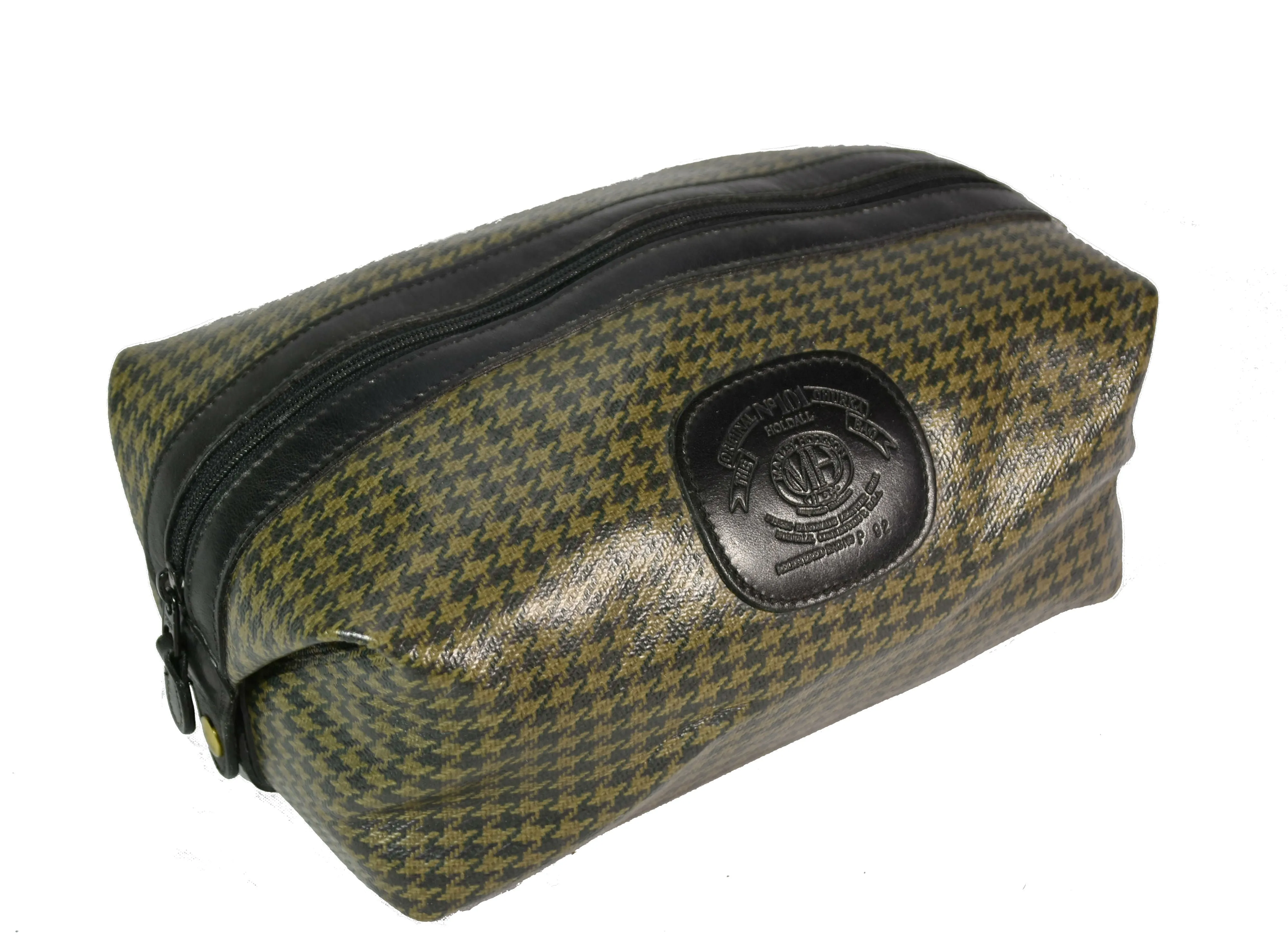 Vintage 1993 Ghurka Marley Hodgson No. 101 Holdall Stone Derby Check Travel Case