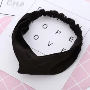 Vintage Cross Knot Suede Headband