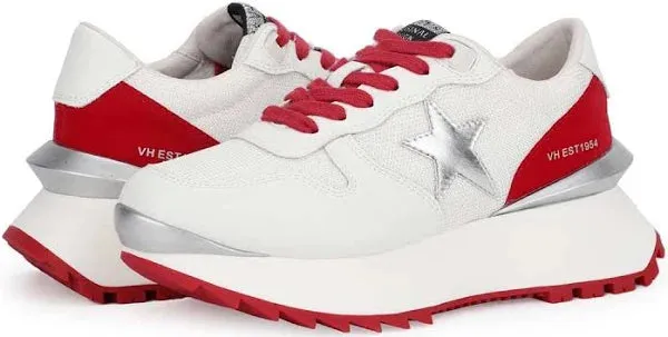 Vintage Havana Major Platform Sneakers in Red, White and Silver