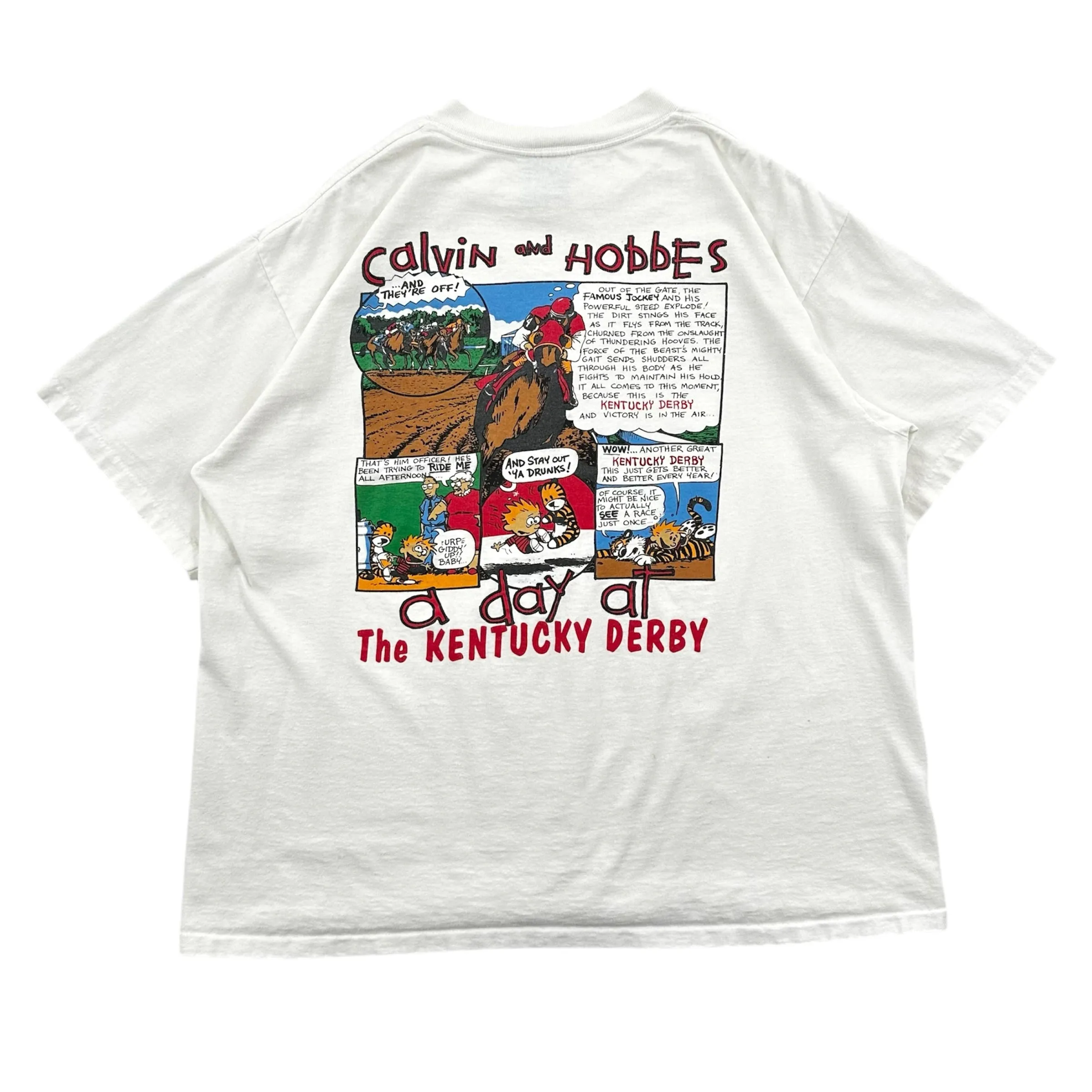 Vintage Kentucky Derby Calvin and Hobbles T-Shirts - XL