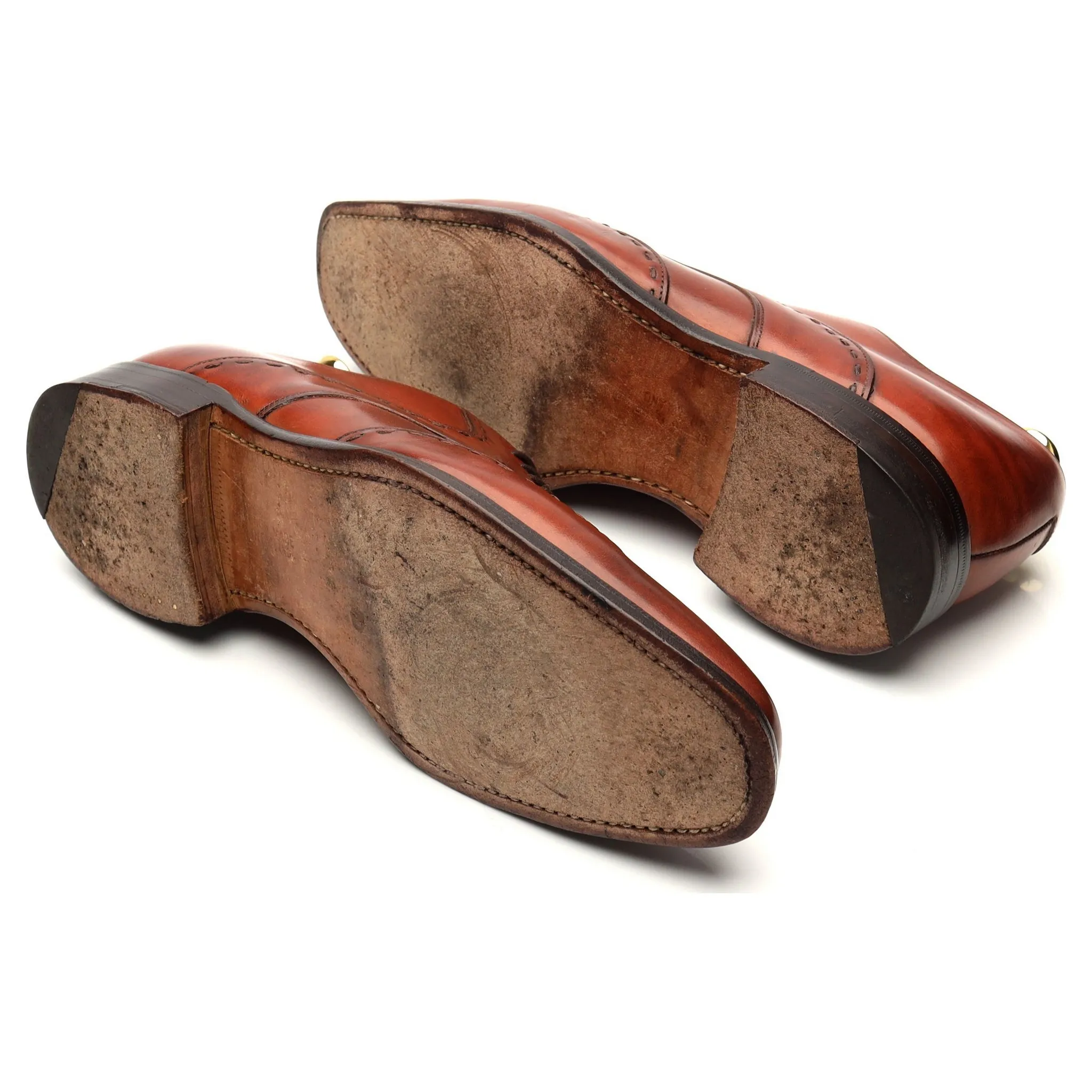 Vintage 'Ronny' Tan Brown Leather Derby UK 7 G