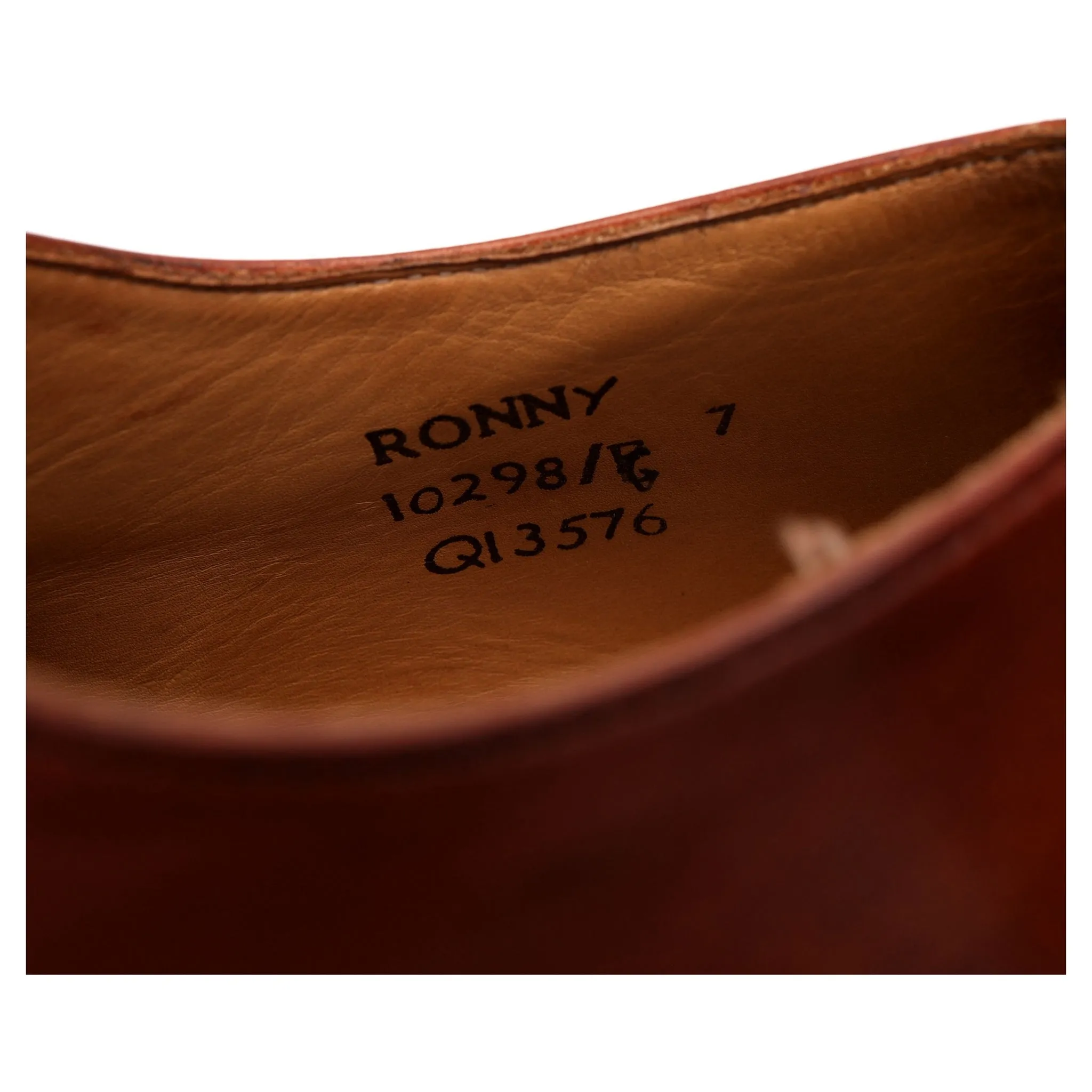 Vintage 'Ronny' Tan Brown Leather Derby UK 7 G