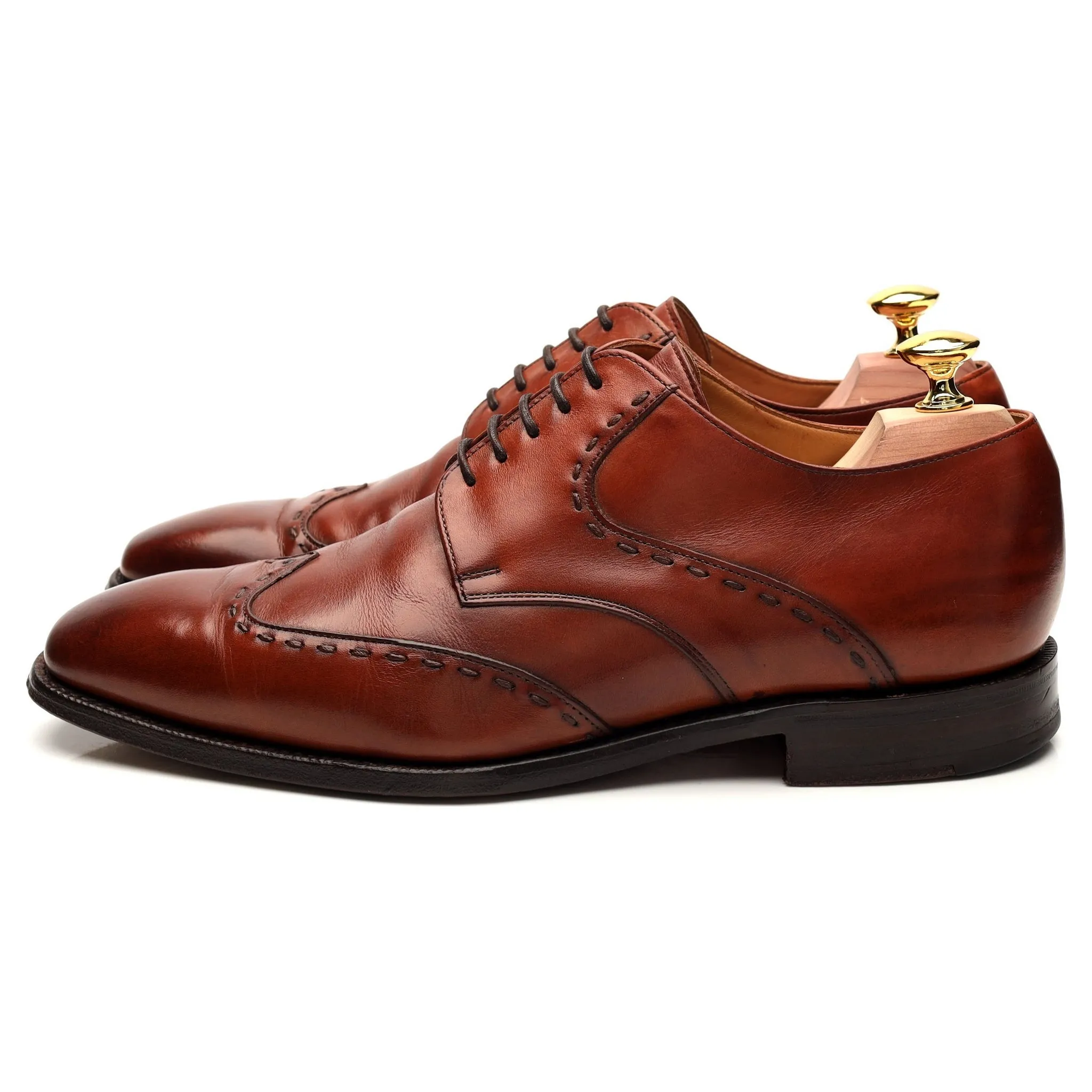 Vintage 'Ronny' Tan Brown Leather Derby UK 7 G