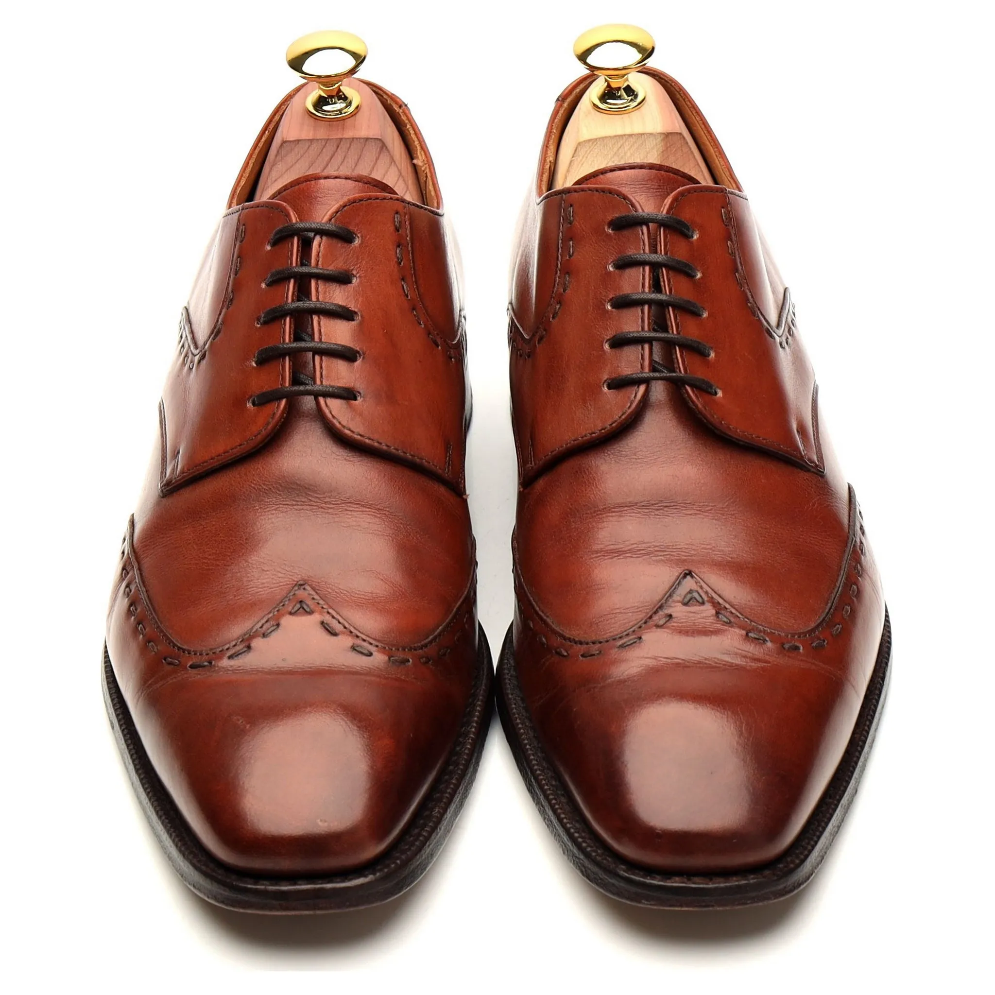 Vintage 'Ronny' Tan Brown Leather Derby UK 7 G