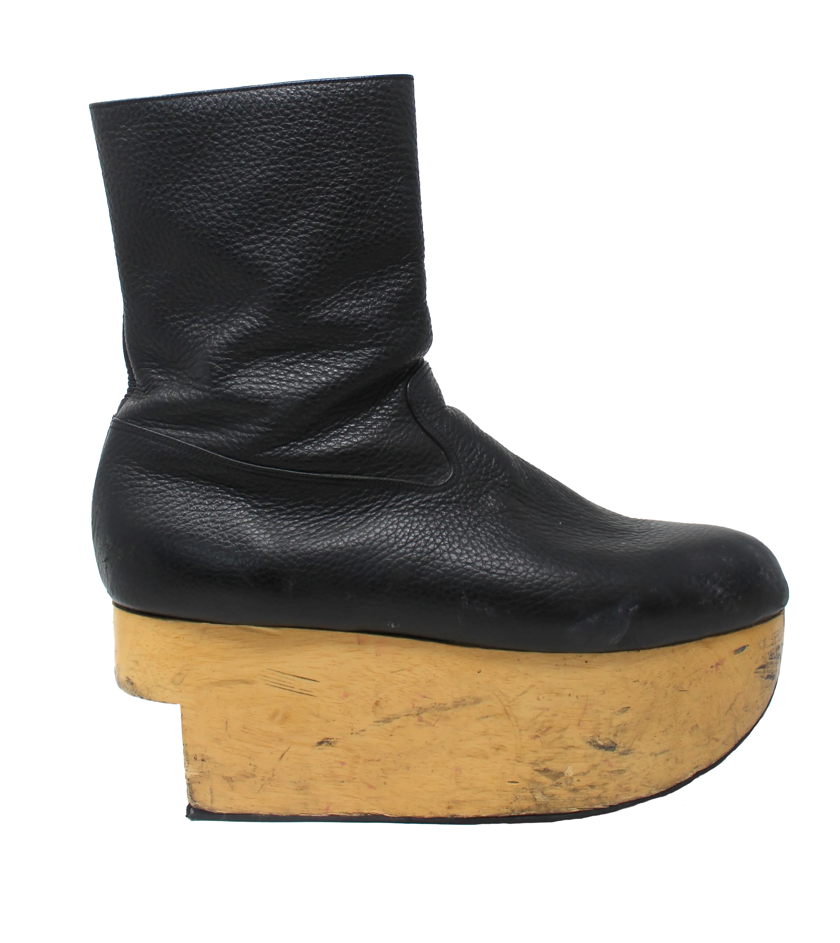 Vivienne Westwood Black Leather "Rocking Horse Boot", 1985 Reissue, Size 40 EU / US 10