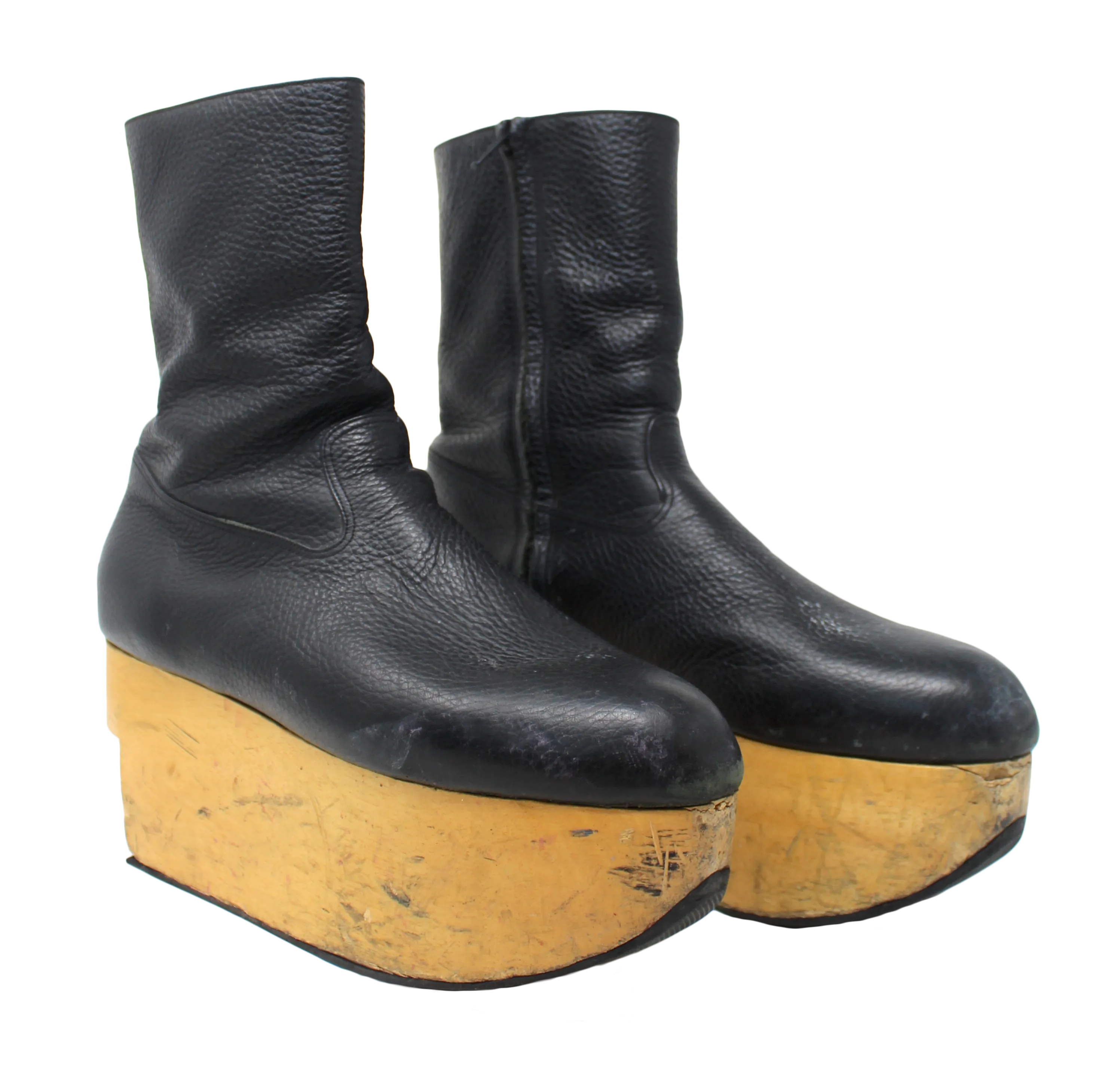Vivienne Westwood Black Leather "Rocking Horse Boot", 1985 Reissue, Size 40 EU / US 10