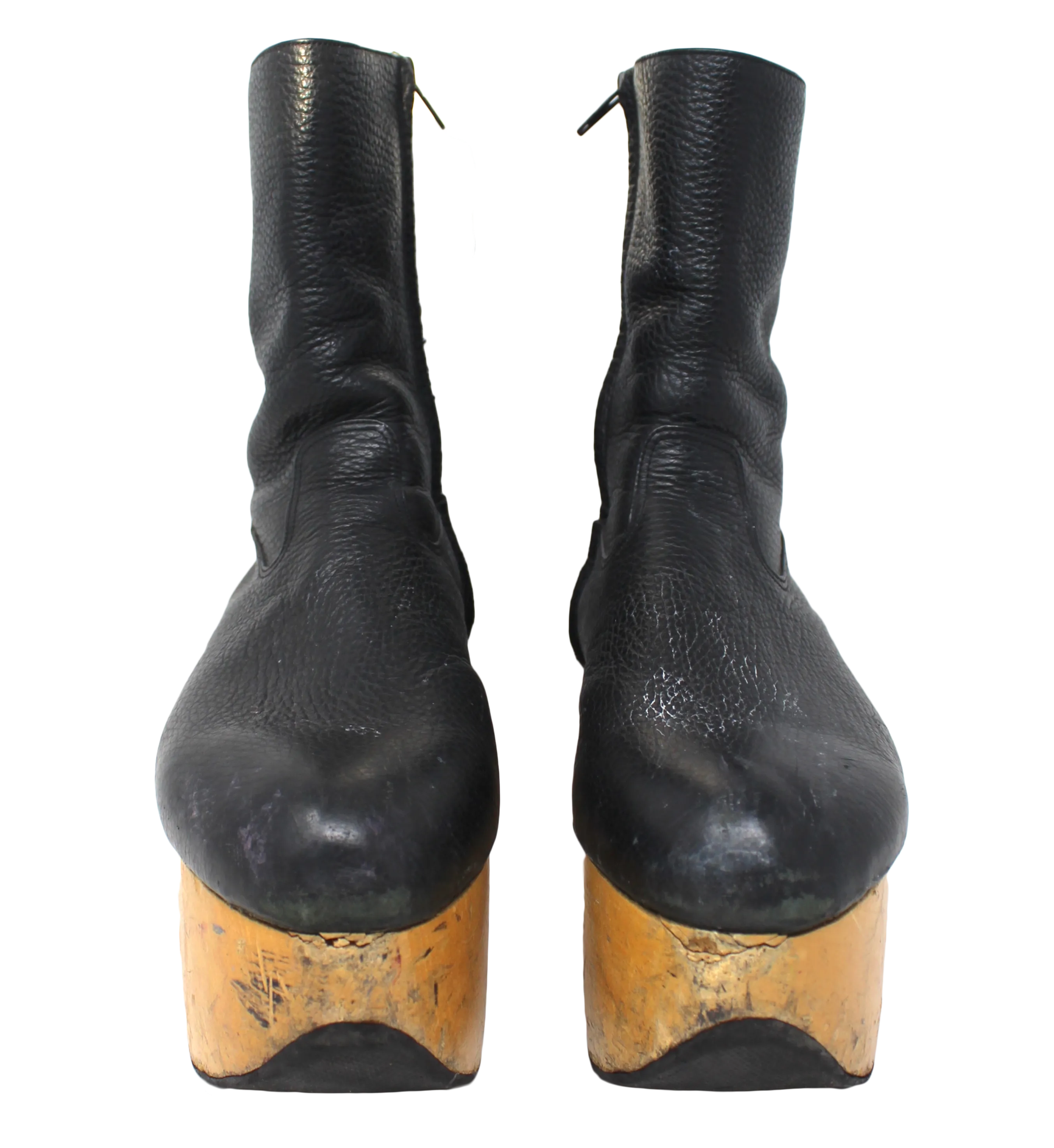 Vivienne Westwood Black Leather "Rocking Horse Boot", 1985 Reissue, Size 40 EU / US 10