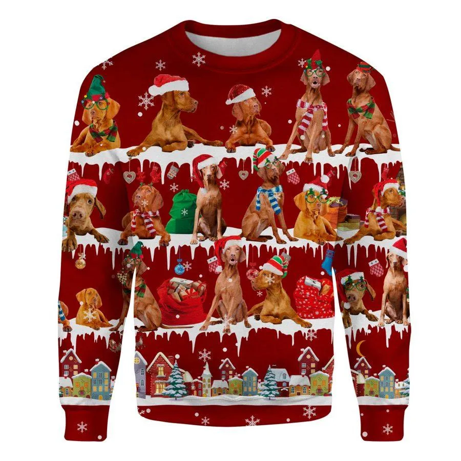 Vizsla - Snow Christmas - Premium Sweatshirt