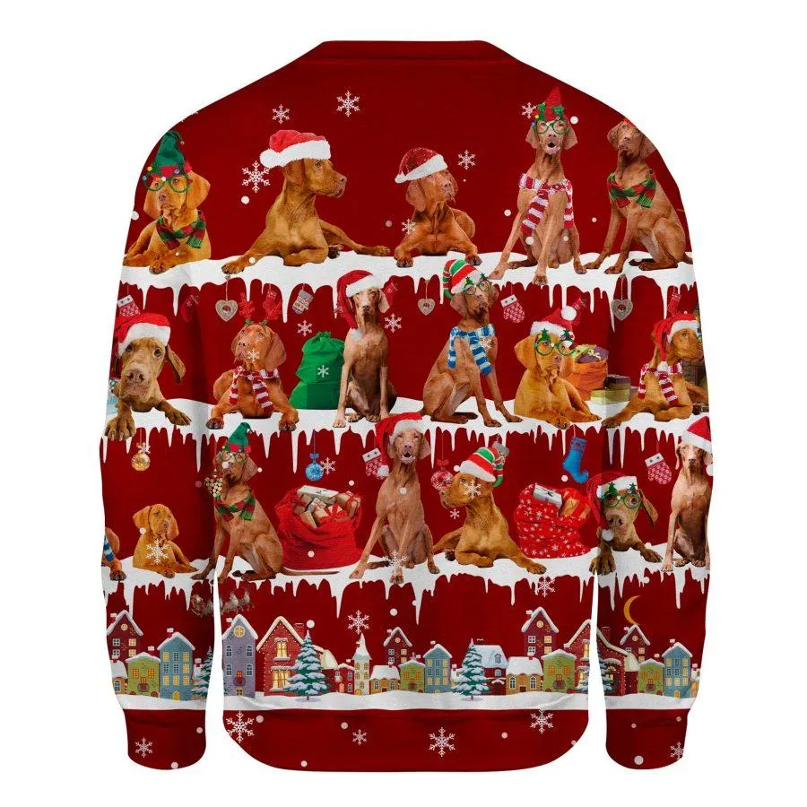 Vizsla - Snow Christmas - Premium Sweatshirt