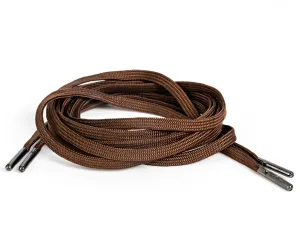 Walnut Flat Shoe Laces for Shoes and Boots Steel Tip