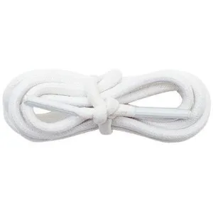 Waxed Cotton 3/16" Round Laces - White (2 Pair Pack) Shoelaces