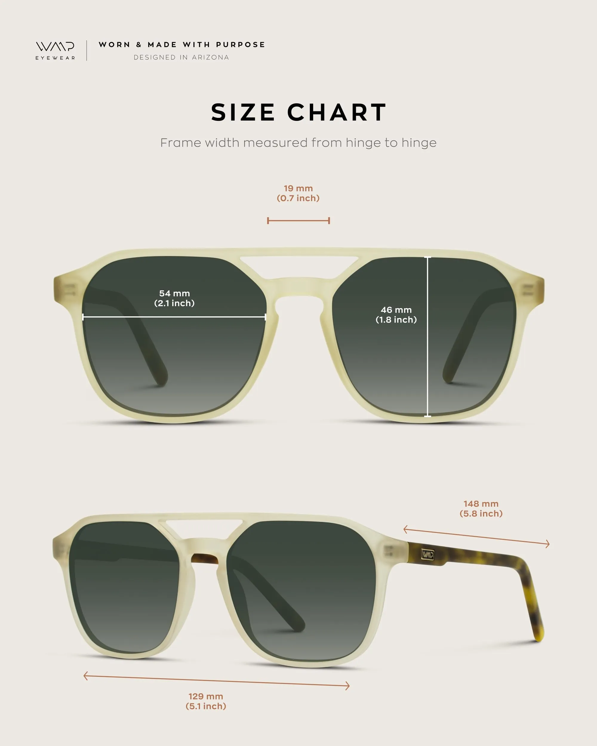 WearMe Pro Polarized Double-Bridge Large Rectangular Men's Sunglasses (Rustic Tortoise/Smoke Green Lens)