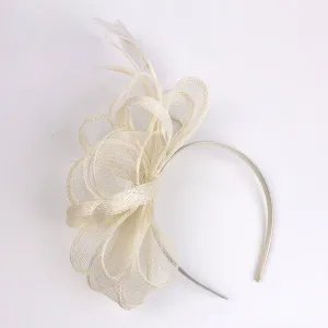 Wedding Fascinator Women Feather Hair Band Church Tea Party