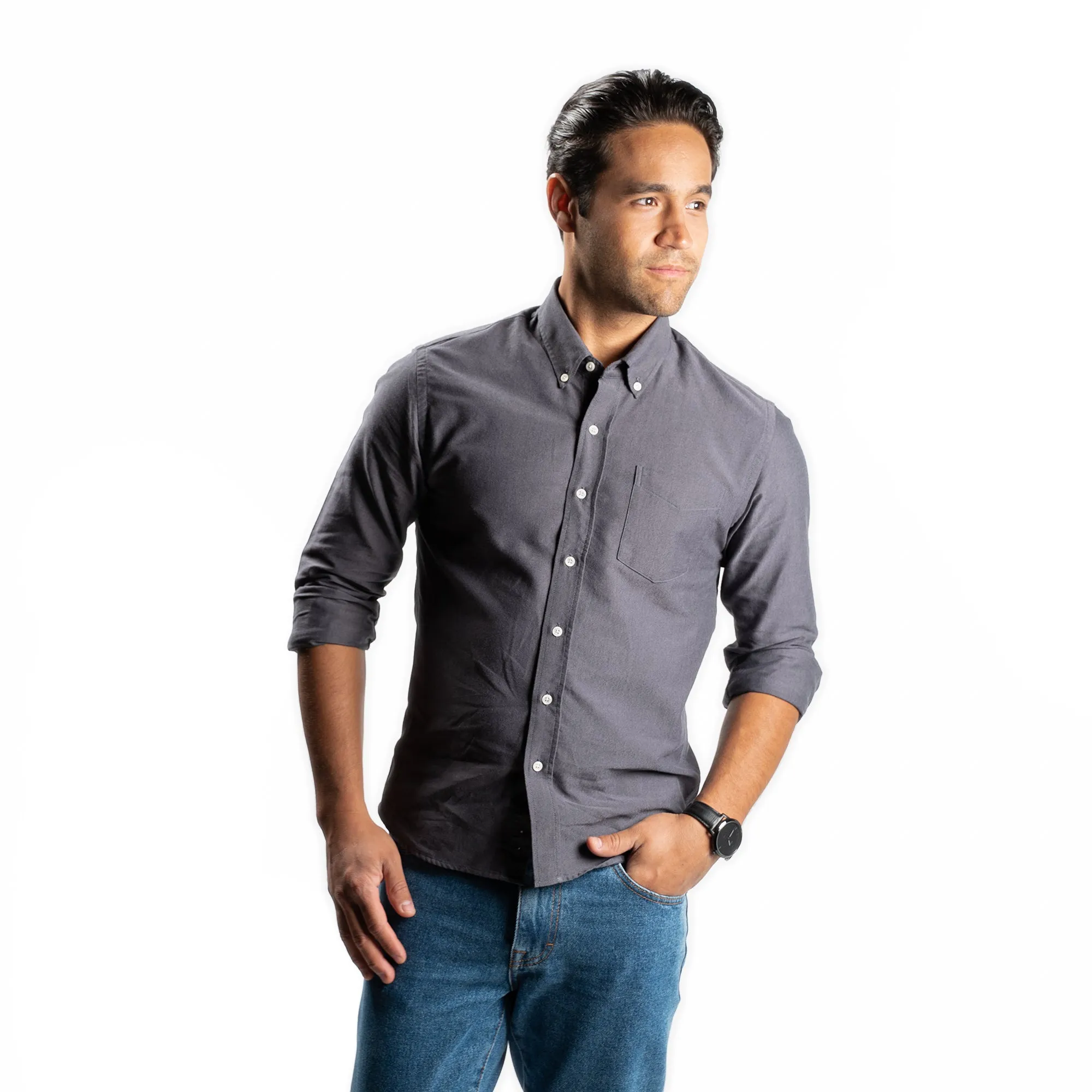 Weekend Oxford Slim Fit - Charcoal