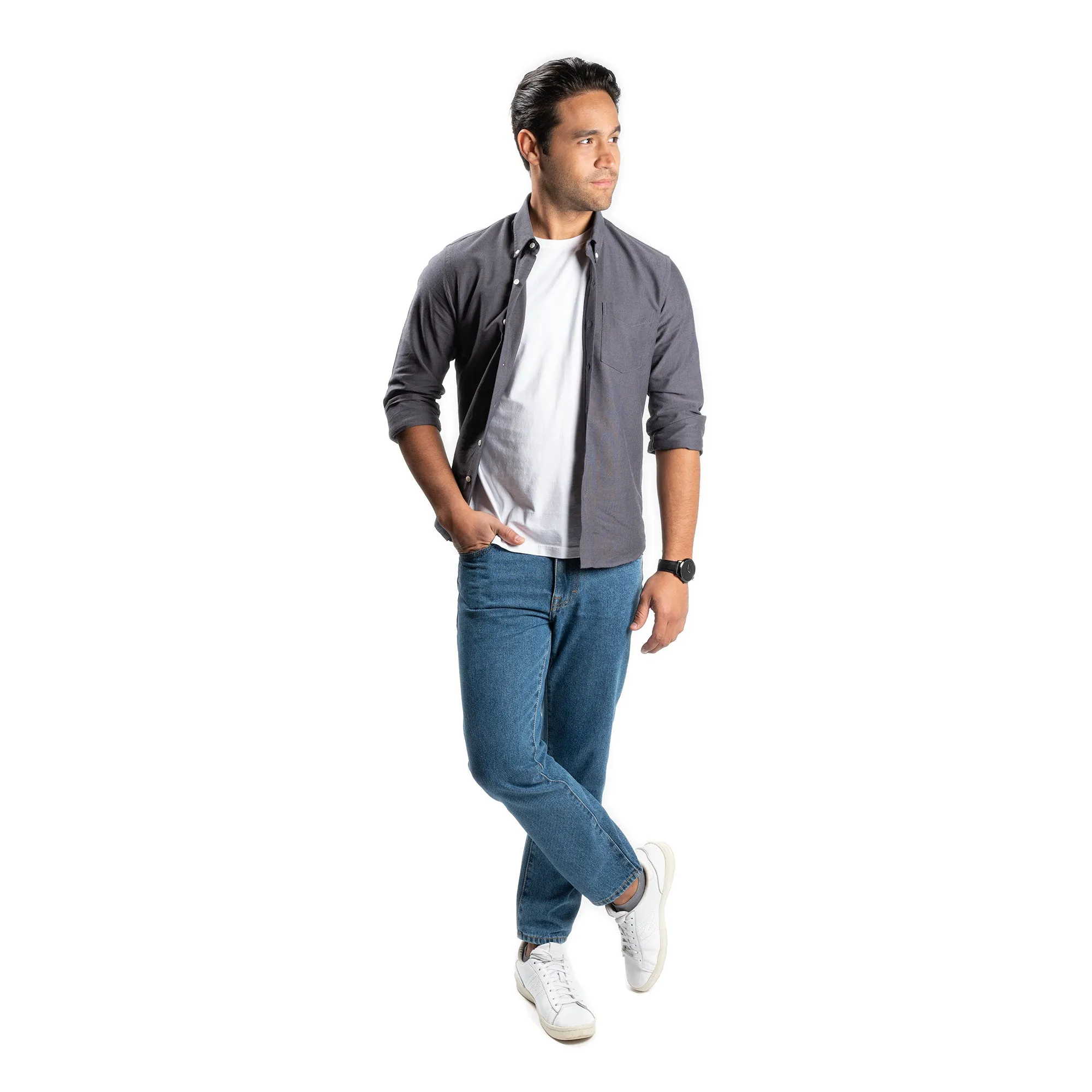 Weekend Oxford Slim Fit - Charcoal