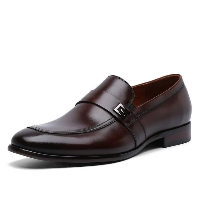 West Louis™ Formal Elegant Genuine Leather Shoes With Decorative