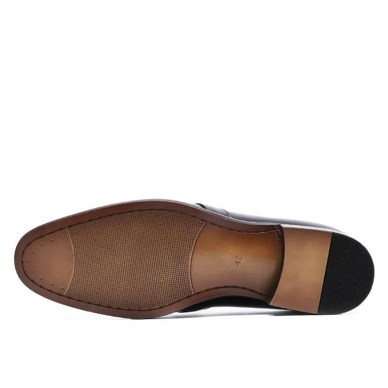 West Louis™ Formal Elegant Genuine Leather Shoes With Decorative