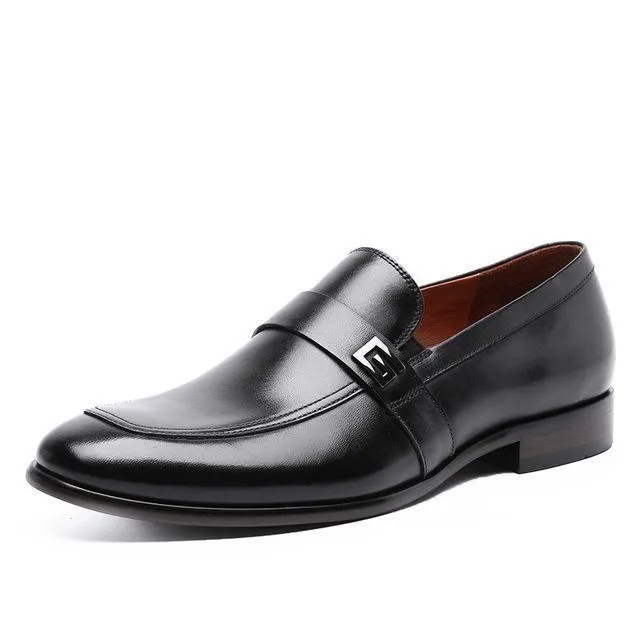 West Louis™ Formal Elegant Genuine Leather Shoes With Decorative