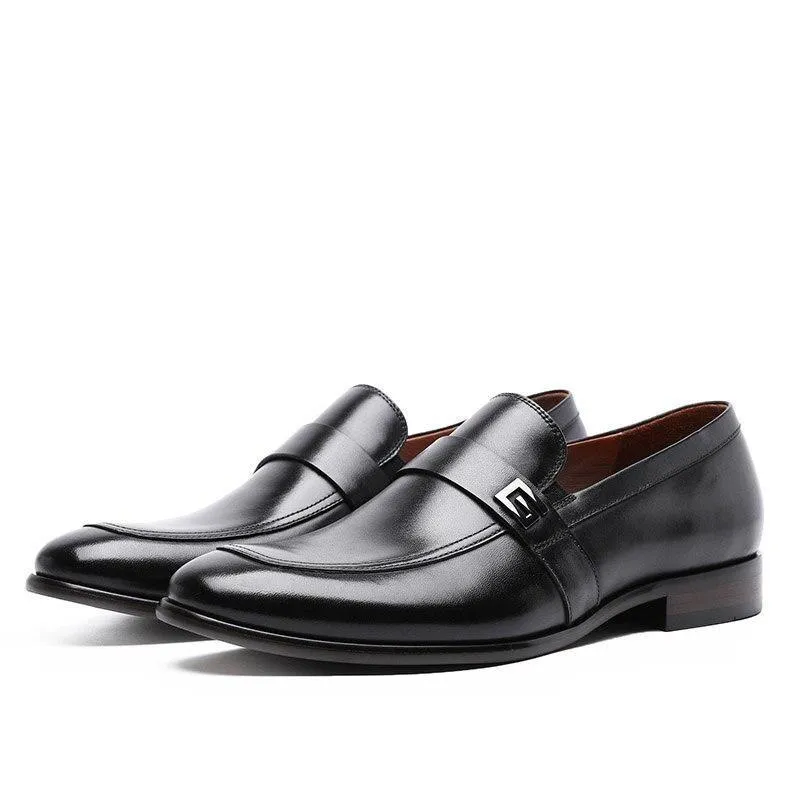 West Louis™ Formal Elegant Genuine Leather Shoes With Decorative