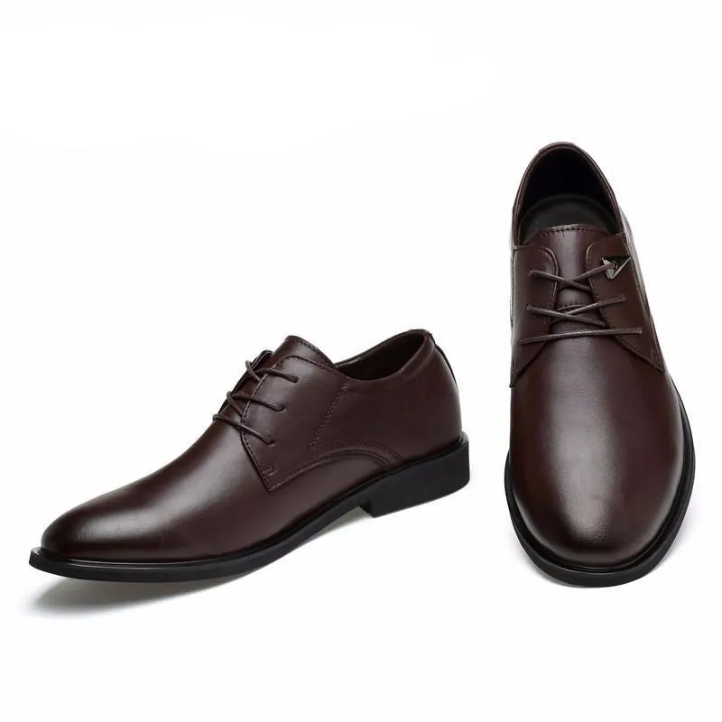 West Louis™ High Quality Genuine Leather Dress Shoes