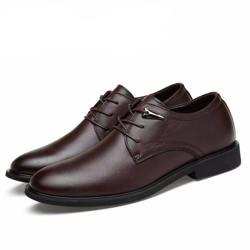 West Louis™ High Quality Genuine Leather Dress Shoes