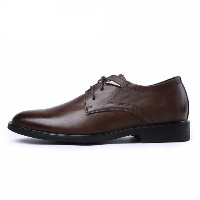 West Louis™ High Quality Genuine Leather Dress Shoes