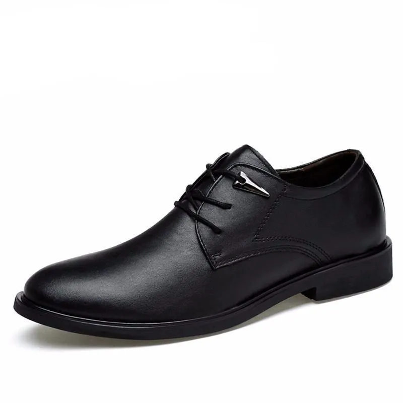 West Louis™ High Quality Genuine Leather Dress Shoes